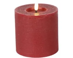 Countryfield - led kaars - rood - 10x10cm - flikkerende vlam - kerstkaars