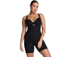 SPANXsculpt GoFigure Open Bust Midthigh Bodysuit - Maat S - Kleur Zwart