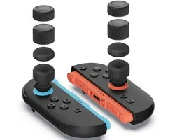 8pcs Ergonomische Joystick Caps voor Switch 2 - Joycon Grip Caps voor Betere Grip en Precisie - Switch 2 Joycon Controller Accessoires (Zwart, 4 Maten)