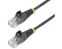 StarTech.com 10m Dunne CAT6 Ethernet Kabel, Zwart, Snagless, 100W PoE, UTP, LSZH, 28AWG Pure Koperdraad, Slim RJ45 Netwerk Patchkabel met Trekontlasting, Fluke Getest