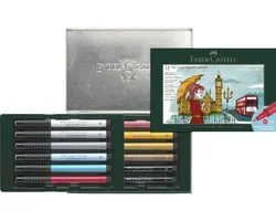 Stylo à dessin Faber-Castell - Pitt Artist Pen Brush - Coffret cadeau 12 pièces - Londres - FC-267137