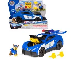 Spinmaster PAW Patrol - Search & Rescue - Chase Politieauto - Met figuur, licht, geluid & 2 projectielen - Speelgoedvoertuigen