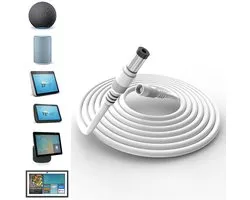 30 W DC verlengkabel 5 m voor echo-apparaten, compatibel met Echo Show 15, Echo Show 10 (3e generatie), Echo Show 8, Echo (3e/4e generatie), Echo Show (2e generatie), Echo Plus (2e generatie