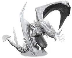 Wizkids D&D Nolzur's Marvelous Miniatures Unpainted Miniatures Ancient Blue Dragon 20 cm Miniature Gaming & Tabletop