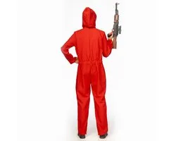 Salopette Casa de papel avec masque - taille adulte M/L