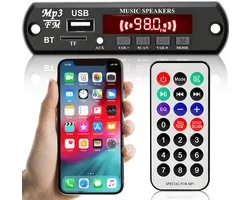 Allecto - Bluetooth Module USB - FM Radio Decoder - LCD Display - Audio Card Module - 7V tot 12V - Inclusief afstandsbediening - 3.5mm AUX - Onders...