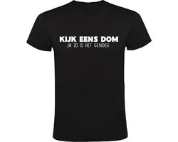 Kijk eens dom Heren T-shirt - humor - gek - prank - grappig - shirt