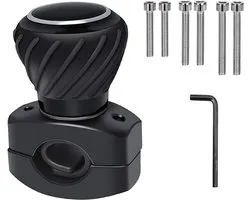 Universal Steering Knob Spinner for Car Truck Tractor Forklift etc Black (1)
