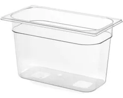 Ziva GN 1/3 Polycarbonaat Gastronormbak 7L | Transparante Voedselcontainer | Voedselveilig | Vaatwasserbestendig | Geschikt voor Sous-Vide, Voedselopslag & Meal Prep