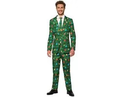 Suitmeister Christmas Green Tree - Light Up - Mannen - Heren Kostuum - Carnaval- en Halloweenkleding - Kerst - Groen - Maat: L
