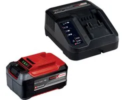 Einhell 18 V/5.2 Ah Power X-Change starter kit - 1x 5.2 Ah Plus Accu en snellader - universeel voor alle Power X-Change machines