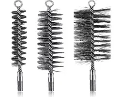 3 Pieces Stove Pipe Brush - Heating Kettle Brush - Fireplace Cleaner Brush - Round Oven Pipe Brush - Robuste Stalen Draad voor Stove Pipe en Schoorsteenreiniging (30mm, 50mm, 80mm)