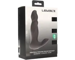 Vibrerende en Duwende Siliconen Prostaatmassager - Zwart
