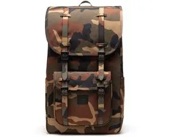 Herschel Little America - Sac à dos 16 49,5 cm (camouflage de forêt/étiquette noire)