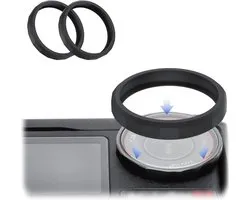 2 stuks siliconen Osmo Action 5 Pro 4 3 lensring, beschermhoes ring compatibel met DJI Osmo Action 5 Pro/4/3 siliconen lensdop, Action5 Adventure Combo-accessoires beschermen tegen stoten en krassen