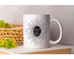 Mok Just as the sun will always fall - SunAndMoon - Gift - Cadeau - SunriseSunset - MoonlightMagic - SolarEclipse - ZonEnMaan - MaanlichtMagie - Zonsverduistering