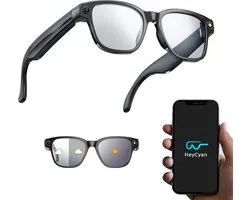 AI Smart Glasses with 8MP Camera Powered by ChatGPT AI, Bluetooth Sunglasses for Men, Real Time Translation, Voice Assistant, Open Ear Music and Calls, Dual Microphone Noise Cancelling