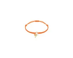 Palm Paradise Dames Armband - Verstelbaar Koord - Oranje - Stainless Steel - Imitatie Parel - Kristal - Touw armband - Polyester armband - Enkelbandje - Charm sieraden - Ibiza - Boho - Cadeau - Festival