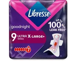 Libresse Ultra Thin Goodnight Extra Wing Maandverband 6 x 9 stuks