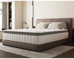 GTIMEX Bodyprotect Elite Line - matras 140x200 cm pocketvering 1000 - hoogte 25 cm - hardheid H3/H4 - ergonomische pocketveringmatras, 7-zones matras en veringmatras - 140 x 200 x 25 cm - wit