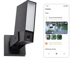 Netatmo Beveiligingscamera ORIGINAL - Slimme Buitencamera met Sirene - 2K+ HDR, AI Detectie, 110 dB Sirene & Nachtzicht - Google Home, Apple Homekit & Amazon Alexa - Zwart