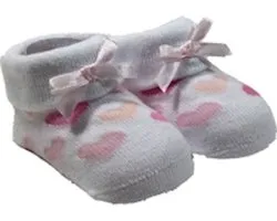 La Petite Couronne babysokken Hearts, newborn, wit