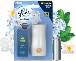 Glade Touch & Fresh 1 support + 1 recharge Pure Clean Linen - Rafraichisseurs d'air - contenu 6 x 10ML
