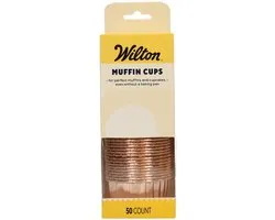 Wilton Muffin Cups - Vintage Goud - Set/50 - Bakvorm voor Muffins en Cupcakes