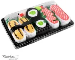 Rainbow Socks - Sushi Sokken - 3 Paar - Tamago, Zalm & Maki Komkommer