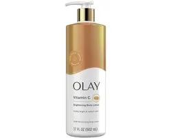 Olay - Lotion pour le corps à la Vitamine C - Hydratation 24 heures - Complexe de Vitamine E et de Vitamine B3 - Formule à absorption rapide - 502 ml