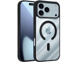 ShieldCase hoesje met gekleurde rand geschikt voor iPhone 17 Pro Max Magneet hoesje (zwart) – stevige back cover case met premium bescherming, stijlvol design en perfecte pasvorm