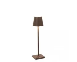 Poldina Pro Micro Corten LED tafellamp, oplaadbaar en dimbaar met batterijduur tot 12 uur