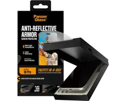 PanzerGlass Anti-reflective Armor Screen Protector iPhone 18 Pro w. FASTFIT IN-A-BOX
