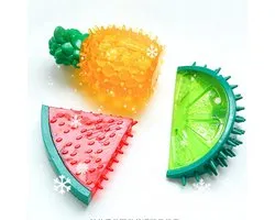 3 pièces anneau de dentition chien - Refroidissant - Pastèque et Citron et Ananas - Congelable - jouet à mâcher chien - dentaire chien - Teething for Small Dogs Puppies