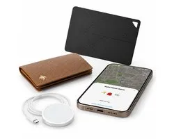 Vyzio – Ultradunne Smart Tracker Card – Tracker voor Portemonnee & Bagage – Geschikt voor Apple Find My & Android Find Hub – Draadloos Oplaadbaar – Zwart – FINDMEPRO