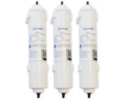AllSpares Waterfilter (3 St.) voor Koelkasten geschikt voor Samsung DA29-10105J - HAFEX/EXP - EF-9603 - WSF-100, LG 5231JA2010B - ADQ73693903 - ADQ736939 en WPRO USC100