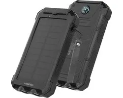 Batterie externe Solar Imoshion avec panneau solaire – Charge Quick et alimentation Power – 20 000 mAh – Zwart