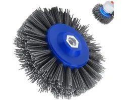 150mm Nylon Sanding Brush, 80 Grit Polishing Roll for Wire Drawing, M14 Compatible Brush for Satin Machines (80 Grit) - ShopVlot