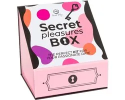 Secret Play - Pleasures Box For Couples: Dice + Vibrating Bullet + Feather Pen