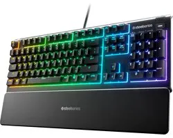 Steelseries Apex 3, Taille réelle (100 %), USB, LED RGB, Noir