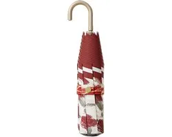 Folding Umbrella, Manual Sun Umbrella, 38.58x23.62 inch, J Shaped Stick Handle, Compact Foldable Canopy, UV Protection, Ideal for Walking, Travel, Beach, Daily Use, Red/Blue/Green