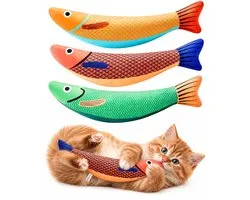 Jake and Jacky Jouet pour chat - Poisson avec herbe à chat - 3 pièces
