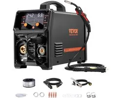 Poste à souder MIG 5 en 1 200 A - Machine à souder Pulse Mig - MIG gaz - MIG fil fourré - Stick - TIG Lift - TIG AU avec écran LCD