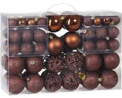 Casaria Kerstballen - Set van 100 Mat Glanzend Ø 3 4 6cm - Koper Bruin