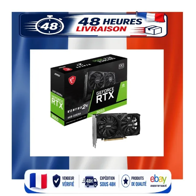 MSI GeForce RTX 3050 VENTUS 2X 6G OC Carte Graphique 6 Go GDDR6 PCIe 4.0