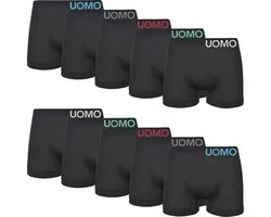 Microfiber Boxershorts Heren - 10-Pack - Uomo - Naadloos - Zwart - Maat M/L