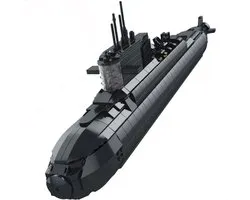Reobrix 800 Nuclear Submarine bouwset | WW2 Army Onderzeeër constructie modelbouw | Creator educatief militair & leger speelgoed bouwpakketten voor kinderen & volwassenen | DIY mega duik boot geschikt voor Lego | Bouwdoos met 1498 bloks
