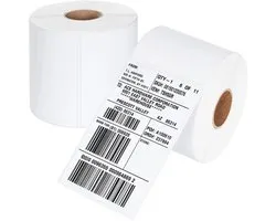 500 x Thermische Verzendlabels voor PostNL, DHL, DPD, GLS, UPS en FedEx - 100 x 150 mm - 500 Thermo-Eco papieren etiketten op 1 rol met een kern van 40 mm - Zelfklevend, geperforeerd 10 x 15cm