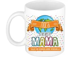 Bellatio Decorations Naam mok mama Nora - wit - de beste - keramiek - 300 ml - Moederdag / verjaardag