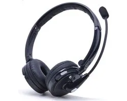 Tech Supplies - Draadloze on-ear Bluetooth Koptelefoon, Headset met flexibele microfoon - zwart